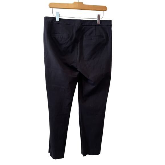 J Crew Martie Stretch Cotton Cropped Pants Black 8 - Picture 3 of 5